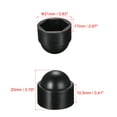thumbnail image 3 of Cubiertas de protección de tuercas de plástico Uxcell, tapa de tuerca M12 negra, paquete de 50, 3 of 5