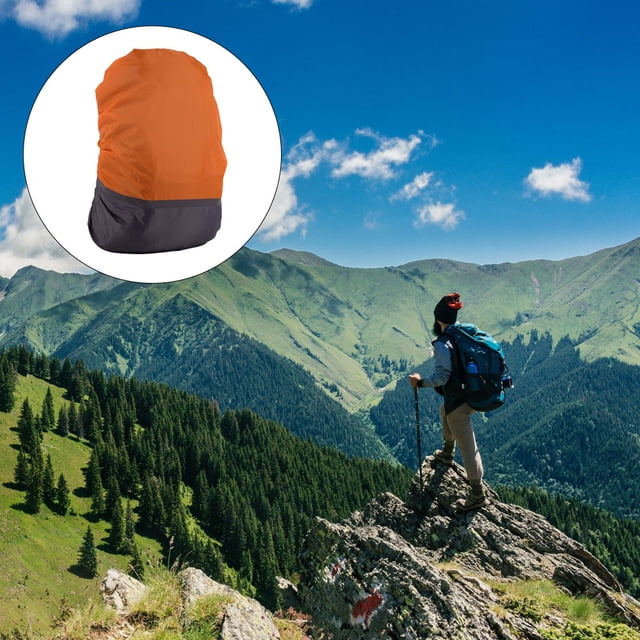 LOLIPPYY Reflective Orange Backpack Cover Waterproof Rain Protection for Cycling and Climbing