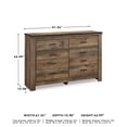 thumbnail image 4 of Ashley Furniture Trinell Brown Dresser, 4 of 16