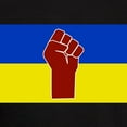 thumbnail image 3 of CafePress - Ukrainian Flag With Fist T Shirt - Men's Fitted T-Shirt, 3 of 4