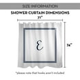 thumbnail image 7 of Creative Products Navy Blue and White Letter E Monogrammed 71x74 Shower Curtain, 7 of 7