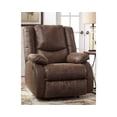 thumbnail image 2 of Signature Design by Ashley Bladewood Faux Leather Upholstered Manual Zero Wall Recliner, Brown, 2 of 8