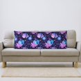thumbnail image 5 of Naloa Skull starry sky flower leaf Body Pillow Cover, Pillowcases with Hidden Zipper Breathable Long Pillow Case (Pillows are not included,20x54 inch), 5 of 7