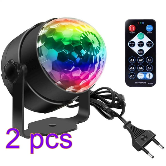 Disco Ball, Disco Lights LED Party Lamp Music Controlled Disco Light Effects DJ Party Lights 360° Rotating Ball Lights 3W RGB Stage Lights with Remote Control for Home Birthday KTV Christmas