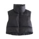 thumbnail image 1 of Txlixc Chaleco de mujer, chaqueta de algodón vintage de cuello corto, cremallera de cuello vertical Txlixc  moda, 1 of 6