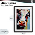 thumbnail image 4 of Stupell Industries Contemporary Cow Of Many Colors Black Framed Print Under Glass, 14 x 20, by Creative Studio, 4 of 8