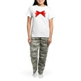 thumbnail image 4 of CafePress - Red Bow Pajamas - Women's Short Sleeve Print T-Shirt and Pants Light Cotton Pajama Set, 4 of 7
