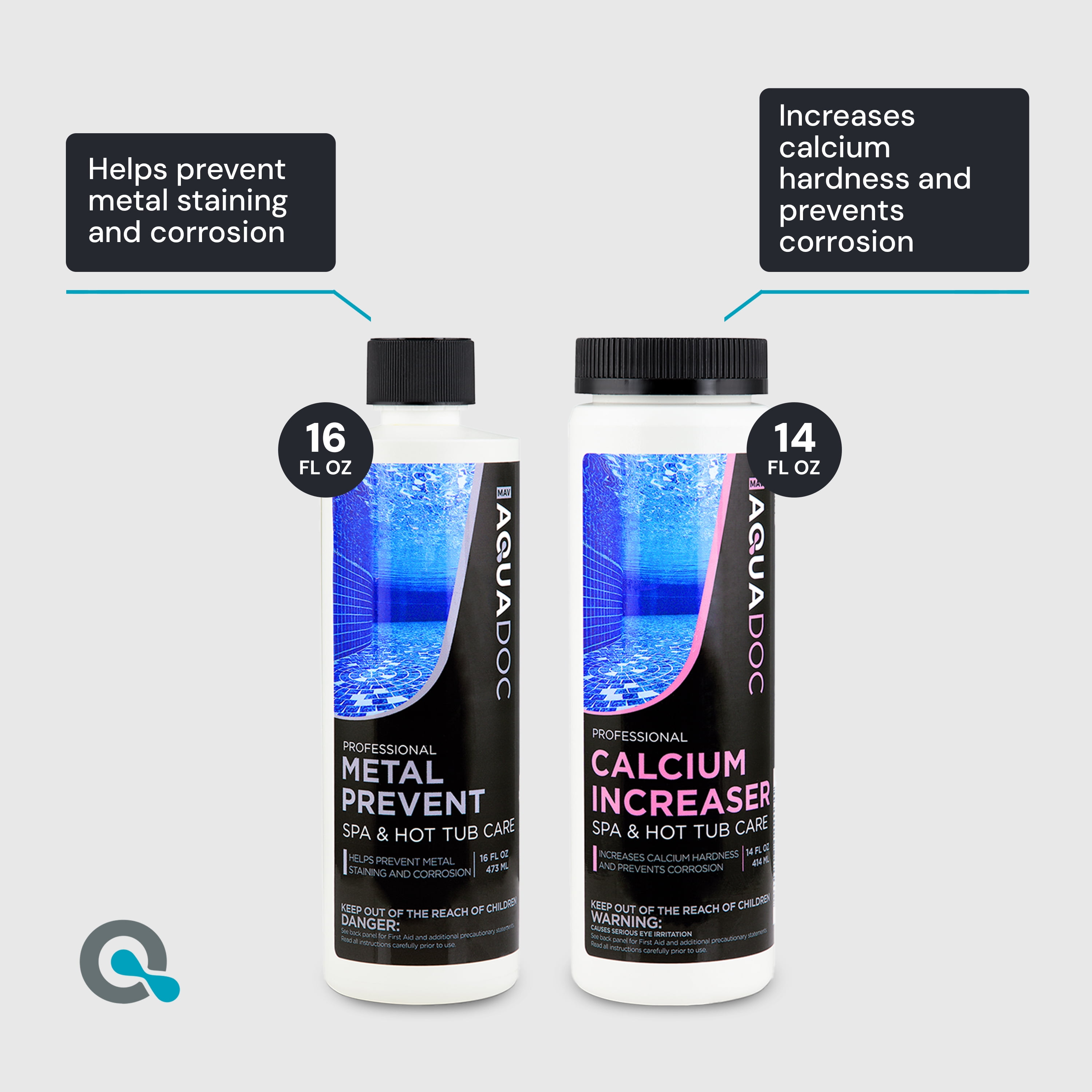 AquaDoc Hot Tub Chemicals Starter Kit – Bromine & pH Control for Spa and Inflatable Hot Tubs