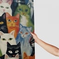 thumbnail image 3 of COMIO Cartoon Colorful Cute Cats Adorable Kitten Animal Oil Painting Shower Curtain for Bathroom Decoration White, 3 of 6
