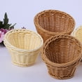 thumbnail image 6 of DECORNIJIA Simulated Rattan Design Storage Basket Plastic Woven for Family 1Pcs, 6 of 8