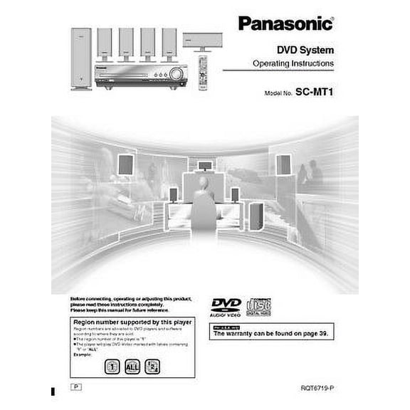 Instruction Manual ONLY for Panasonic SA-MT1 DVD System Owners Instruction Manual REPRINT