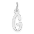thumbnail image 1 of Diamond2Deal 14K Pendentif Initial Lettre en Bloc Incliné Petit Or Blanc pour Femmes, 1 of 6