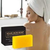 SDOHIG Face Soap, Gentle Brightening Bar with Lemon & Turmeric - Kojic Acid & Hyaluronic Acid Formula for Sensitive Skin, Evens Tone Without Irritation, 3.53 oz