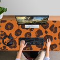 thumbnail image 4 of Long Mouse Pads for Desk,Orange and Brown Of Leopard Print Desk Mats on Top Of Desks, Desk Mouse Pad Extra Large with 3mm Non-Slip Base and Stitched Edge for Gaming,Office,Work,Home 47.3"x23.6", 4 of 6