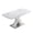 White table top White leg, variant on Modern Square Dining Table, Stretchable, White Table Top+MDF X-Shape Table Leg with Metal Base
