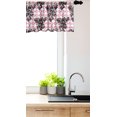 thumbnail image 2 of Ambesonne Grapes Valance Pack of 2, Sketchy Fruit on Squares, 42"X18", Pink Grey, 2 of 3