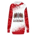thumbnail image 4 of Lilgiuy Christmas Hoodies Dress Hooded Women Sweatshirts Dress Casual Long Sleeve Tunic Dress Xmas Tree Oversized Sweatshirts for Women Wedding Guests, 4 of 4