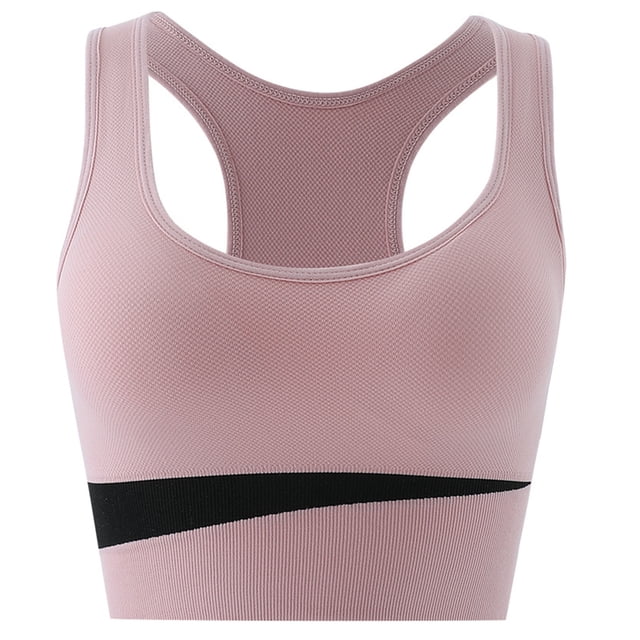 Sujetador deportivo con cuello en U, sujetador deportivo de nailon transpirable para mujer, sujetador deportivo elástico fiel a su promesa