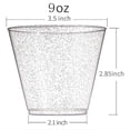 thumbnail image 3 of 30 vasos de plástico con de 9 , copa de cóctel antigua, copas de vino desechables, para fiestas, vajilla de cumpleaños y bodas Plata perfecl Copas de purpurina, 3 of 3