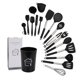 thumbnail image 4 of Juego de utensilios de cocina de silicona de 12 piezas, negro, 4 of 5