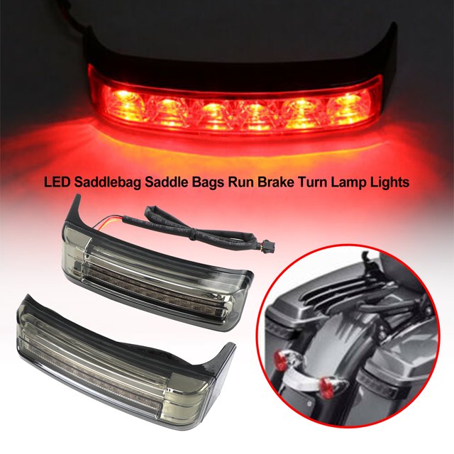 LED Sacoches de Selle Courir Feux de Braquage pour la Tournée 2014-2021 Smoke
