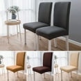thumbnail image 2 of Nvzi Light Gray dining chair cover, 4-piece universal size - elastic dining chair cover suitable for homes and restaurants, easy to install and clean chair cover, 2 of 5