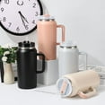 thumbnail image 2 of New Large Capacity 64Oz Handle Cup Household Stainless Steel Thermos Cup Cold Water Bottle with Straw Kettle Large Ice Cup (A,64OZ), 2 of 6