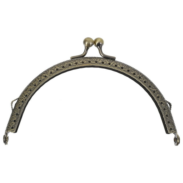 Miangastore Metal Purse Handles Golden Semicircle 1Pack 5.1X0.4X0.4In