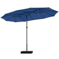 thumbnail image 2 of HAIMULI 15FT Outdoor Patio Umbrella with Base Included, Double Sided Pool Umbrellas with Fade Resistant Canopy, Large Table Umbrella for Deck, Market, Backyard, 2 of 8