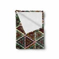 thumbnail image 2 of African Soft Flannel Fleece Throw Blanket, Grunge Triangle Design Colorful Geometric Mosaic Traditional Batik Pattern Retro, Cozy Plush for Indoor and Outdoor Use, 60" x 80", Multicolor, by Ambesonne, 2 of 6