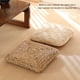 thumbnail image 3 of Wosthever Cojín de asiento tejido a mano, almohadilla de Tatami de futón de paja, taburete de ratán grueso, silla antideslizante, alfombrilla Conjuntos de muebles de dormitorio Maíz capa/45*45, 3 of 6