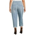 thumbnail image 3 of Terra & Sky Women's Plus Pull On Boyfriend Jeans, 3 of 5