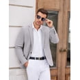 thumbnail image 2 of COOFANDY Men Blazer Casual Business Suit Jacket One Button Stretch Sport Coats for Wedding Prom Dinner Dress, 2 of 6