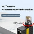 thumbnail image 3 of Right Angle RJ45 Adapters Compatible for Cat6 360Rotating Ethernet Connectors, 3 of 13