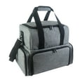 thumbnail image 1 of Organizador de herramientas para uñas de viaje, organizador de maquillaje, manicura con 2 bolsas extraíbles, bolsa de transporte para esmalte de uñas Gris, 1 of 8