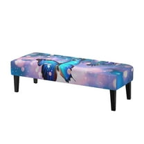 Whosucclay Butterfly Star Print Rectangle Bench Covers, Comfortable Dining Bench Slipcover Easy to Clean Bench Seat Furniture Protector Stain Resistant Bench Cushion Cover