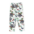 thumbnail image 4 of Goofa Dinosaur on Excavator2 Printed Soft Pajama Pants for Women, Wide Leg Comfy Casual Lounge Yoga Pants-Medium, 4 of 9