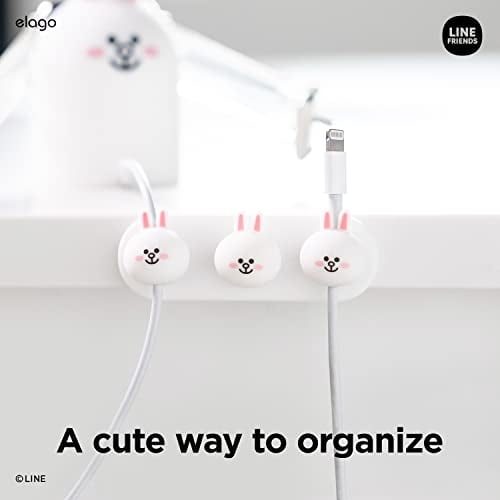 elago | LINE FRIENDS Botones Magnéticos de Gestión de Cables, Organiza