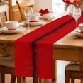 thumbnail image 5 of Red Black Ombre Cotton Linen Table Runner for Dining Kitchen, Modern Abstract Art Wedding Outdoor Party Tablerunners Decoration, Dresser Scarf Coffee Tablecloth Runners 13x72 Inches, 5 of 9