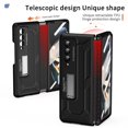 thumbnail image 5 of MonsDirect for 7.6 inch Samsung Galaxy Z Fold 4 5G 2022 Case, Anti-Fall Shockproof Hard PC Back Shell with Kickstand, Shell Membrane Integrated & Soft TPU Retractable Hinge for Galaxy Z Fold 4, Black, 5 of 7