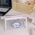 thumbnail image 5 of Estuche transparente impermeable para lápices, organizador de cosméticos con cremallera, bolsa de viaje de PVC triangular transparente | Pinceles de maquillaje | Papelería | Pequeñas manualidades, 5 of 5
