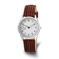 thumbnail image 5 of 22mm Havana Teju Liz Grain Lthr Slvr-tone Buckle Watch Band, 5 of 5
