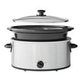 Mainstays 6 Quart Oval Slow Cooker, Stainless Steel Finish, Glass Lid