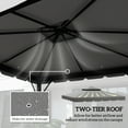 thumbnail image 4 of Outsunny Toit de Rechange pour Pavillon à Double Toit 10'x10 Pieds, Gris, 4 of 10