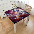 thumbnail image 2 of nygtbtfer Polyester Tablecloth, Abstract Oil-Proof PVC Table Cloth, Soft Watercolor Galaxy Space Star Dust, for Xmas/Parties/Home, Multicolor White, 2 of 7