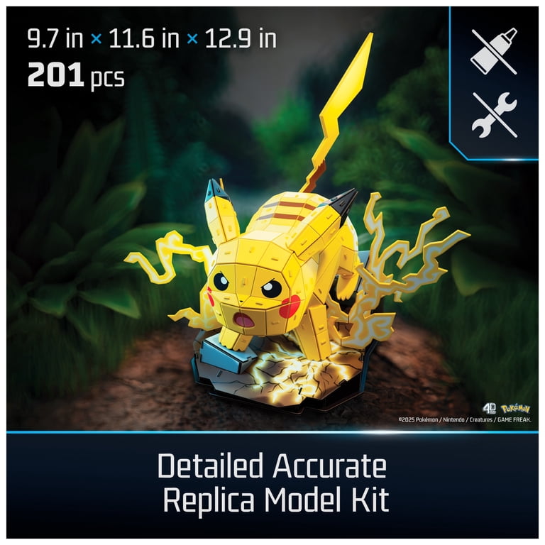 4D Build, Pokémon Pikachu 3D Model Kit, Pokémon Figure, Kanto