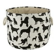 thumbnail image 3 of 15" Black, White, and Beige Round Medium DII Polyester Pet Bin Dog Show, 3 of 5