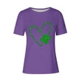 thumbnail image 4 of Mujeres Manga Corta de Verano Tops Impreso Sudadera Casual, Cuello Redondo Blusa Ligera para la Primavera Y el Verano, 4 of 4