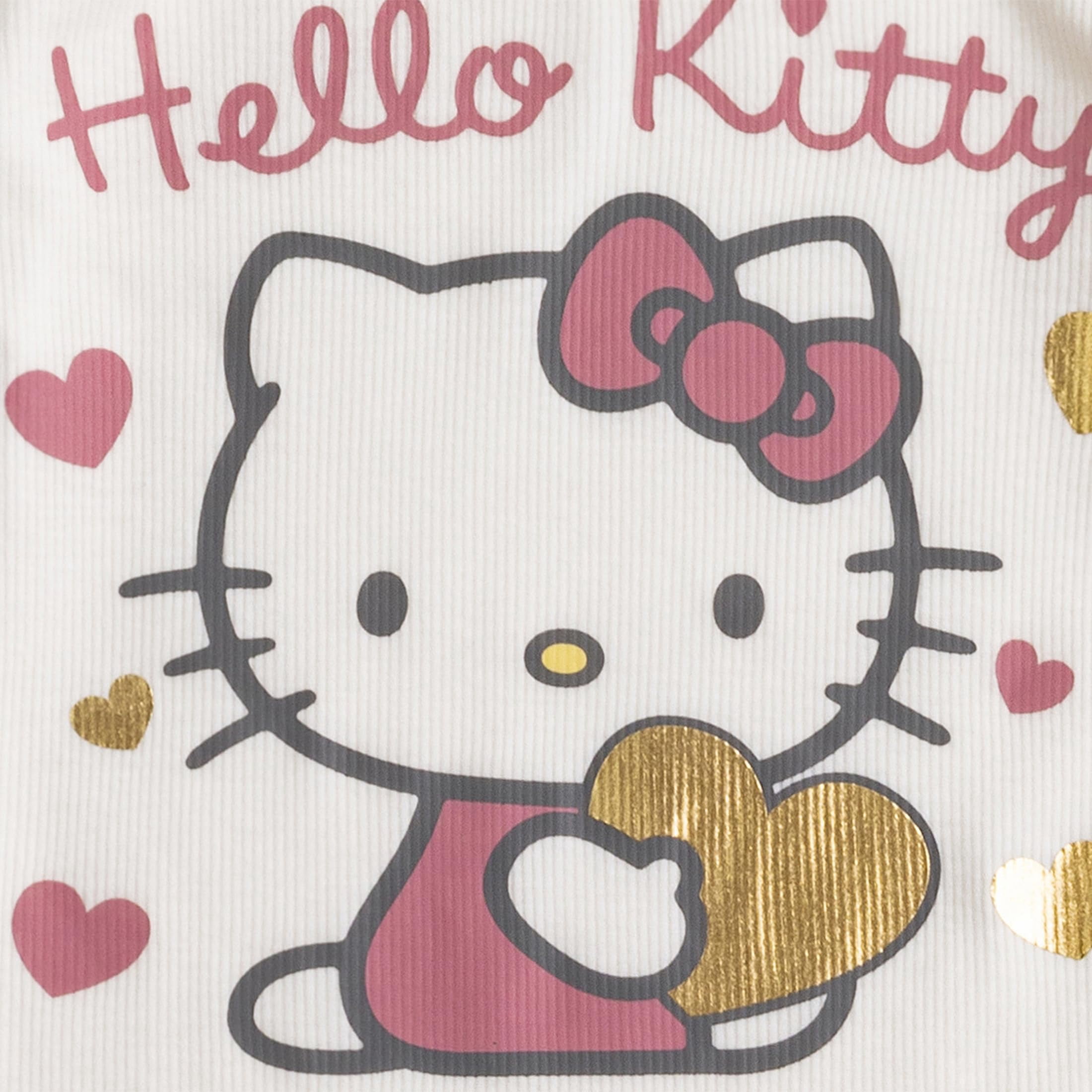 Hello Kitty Sanrio Long Sleeve Shirt, Quilted Vest, and Pants Set (Girls), 3 Piece Set, Sizes 4-6X