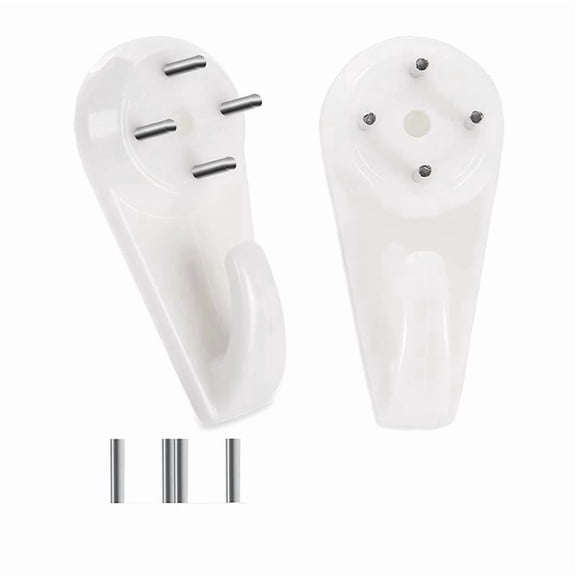 40 Picture Hangers, Concrete/Plaster/Hard Wall Hooks, for Hanging Pictures, Tapestries, Clocks and Heavier Weights